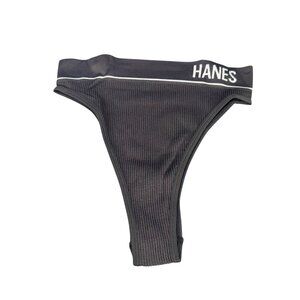 Hanes Originals Womens Size Small Panty High-Cut Brief Black New Without Tags